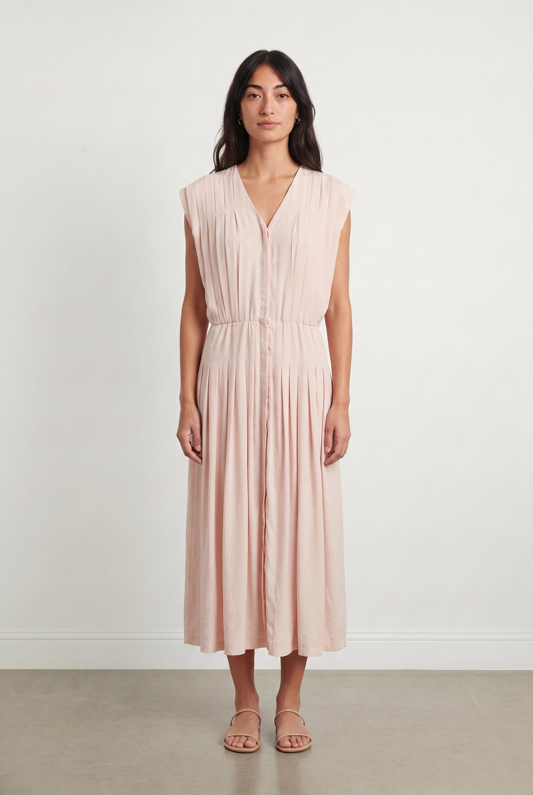 Robe Plissée Rose - Taille S/36 de la marque Modetrotter | PARAD113816 - Vendu par Paradigme - Image 1