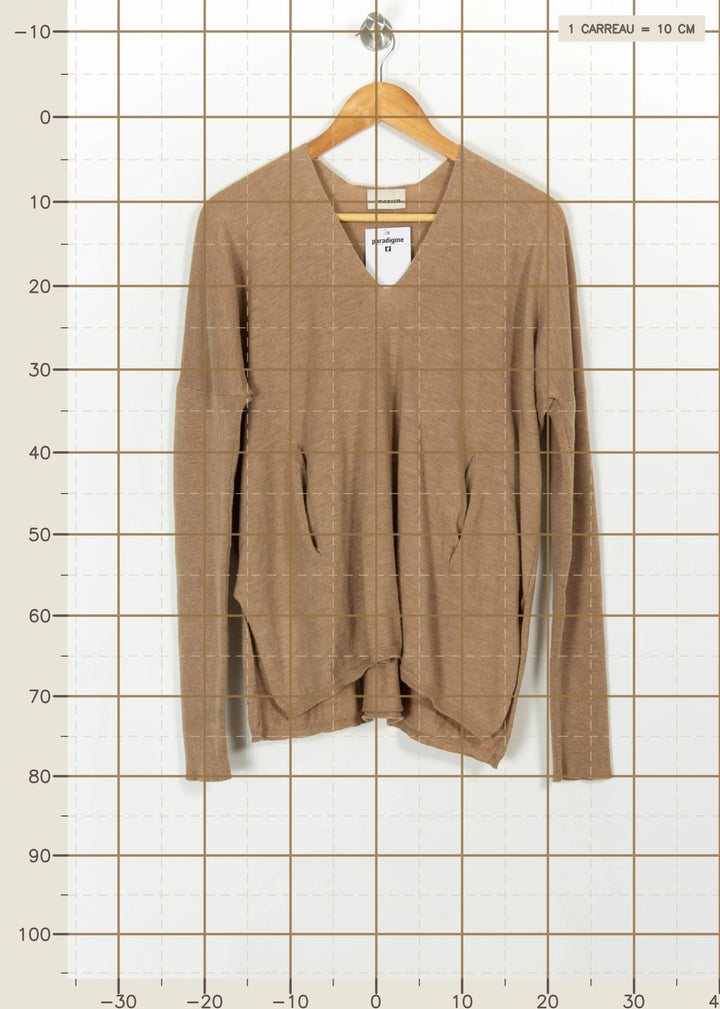 Pull Beige - Taille XXL/44 de la marque Rodier | PARAD113822 - Vendu par Paradigme - Image 4