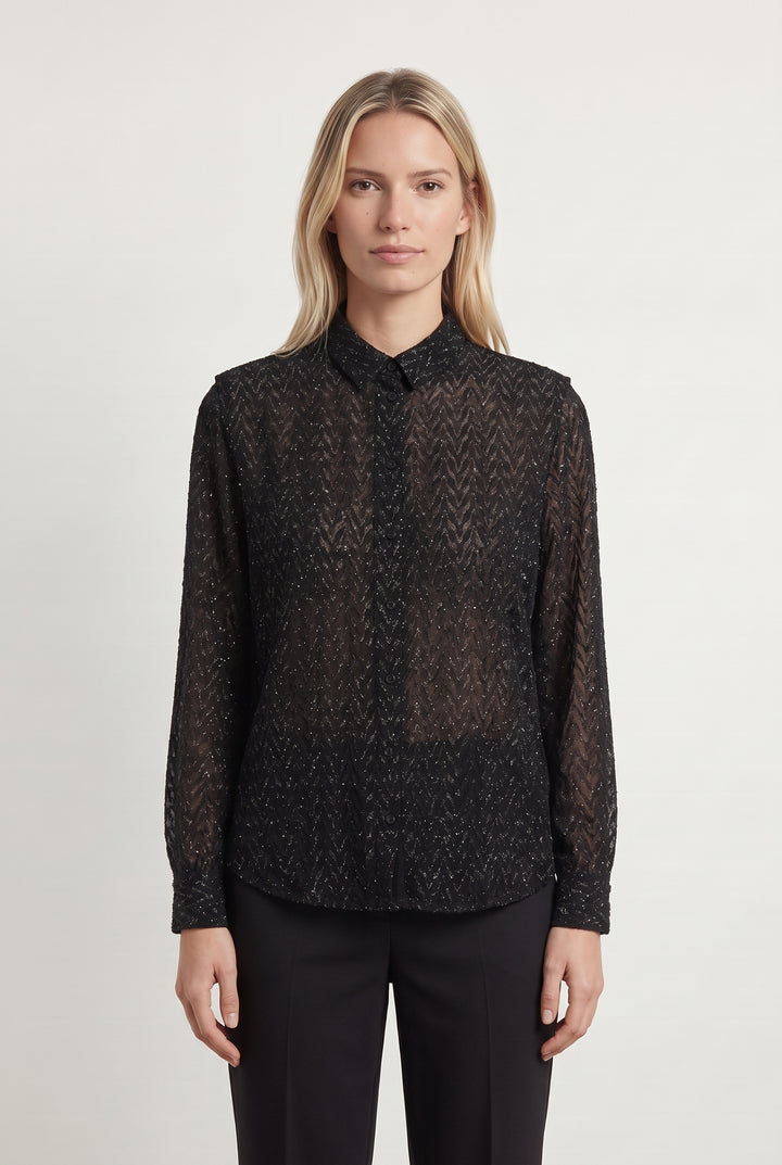 Blouse Noire - Taille XS/34 de la marque IKKS | PARAD113838 - Vendu par Paradigme - Image 1