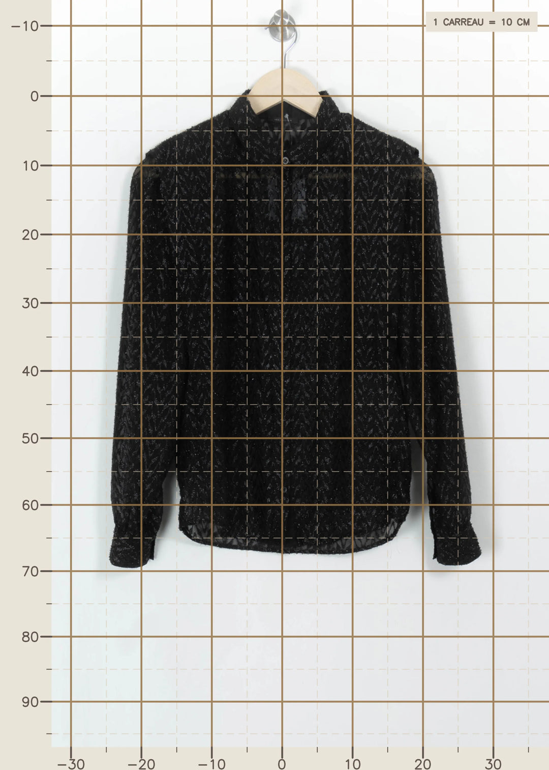 Blouse Noire - Taille XS/34 de la marque IKKS | PARAD113838 - Vendu par Paradigme - Image 4