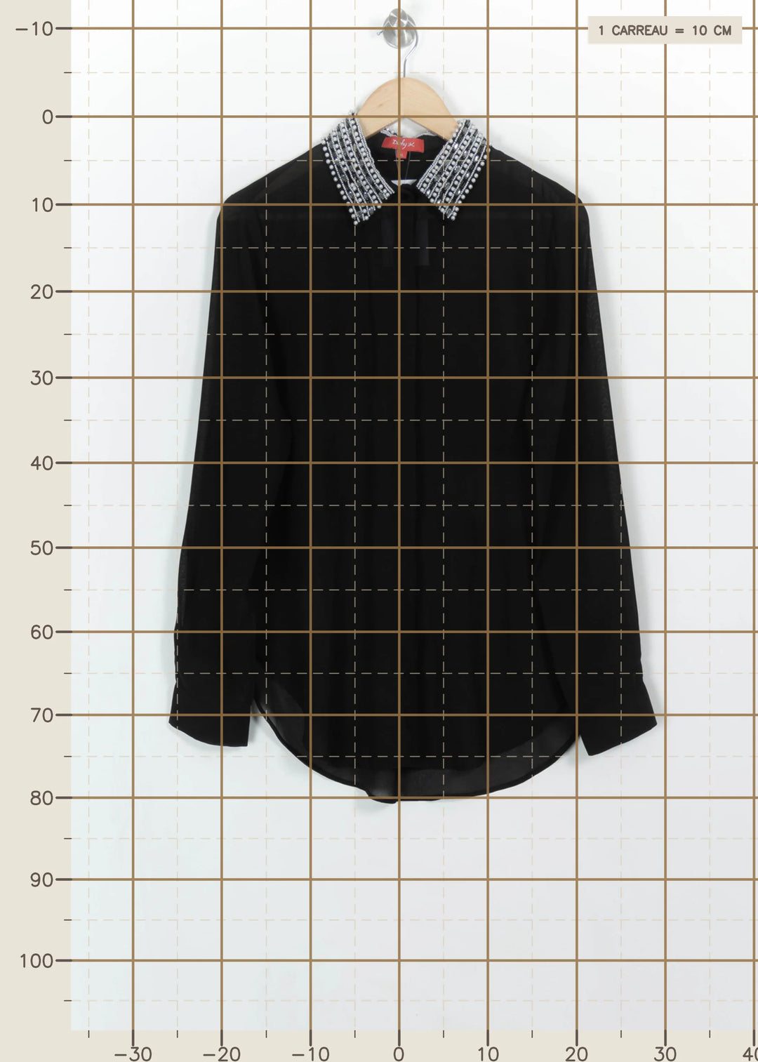 Chemise noire et blanche - Taille XL/42 de la marque Derhy | PARAD113840 - Vendu par Paradigme - Image 4