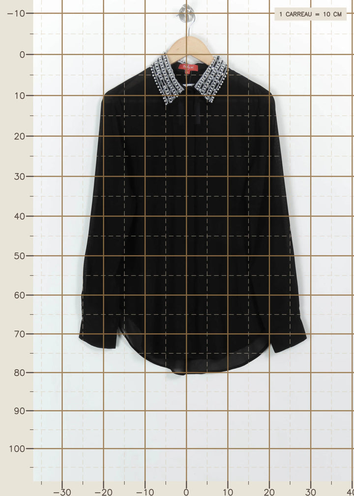 Chemise noire et blanche - Taille XL/42 de la marque Derhy | PARAD113840 - Vendu par Paradigme - Image 4
