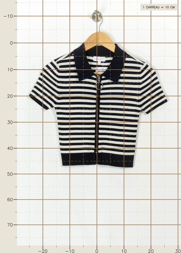 Top Bleu et Blanc - Taille S/36 de la marque Kookai | PARAD113844 - Vendu par Paradigme - Image 4