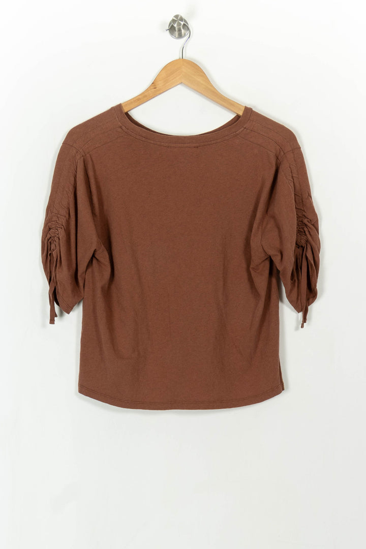 Tee-shirt Marron - Taille XS/34 de la marque Sessùn | PARAD113846 - Vendu par Paradigme - Image 5