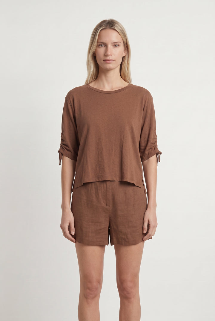 Tee-shirt Marron - Taille XS/34 de la marque Sessùn | PARAD113846 - Vendu par Paradigme - Image 1