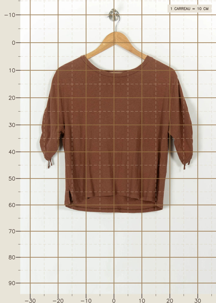 Tee-shirt Marron - Taille XS/34 de la marque Sessùn | PARAD113846 - Vendu par Paradigme - Image 4