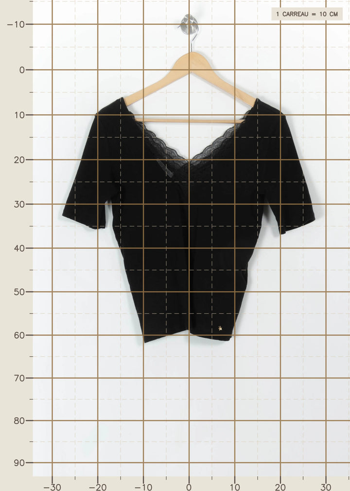 Top Noir - Taille XS/34 de la marque Des petits hauts | PARAD113847 - Vendu par Paradigme - Image 4