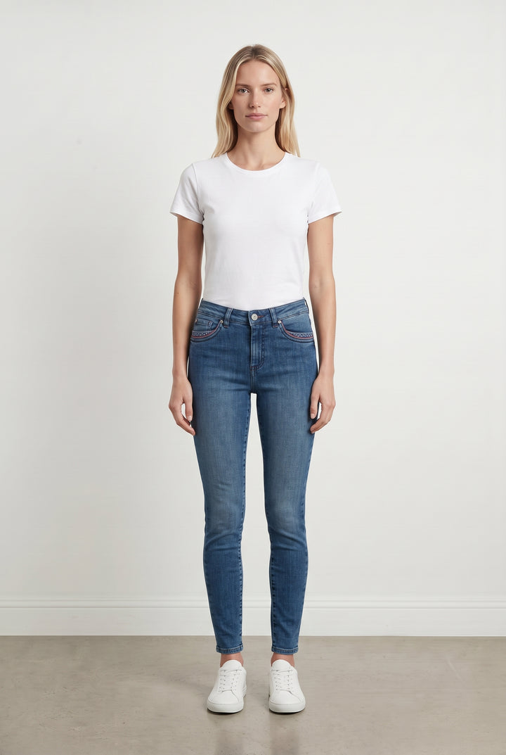 Jean Skinny Bleu - Taille S/36 de la marque IKKS | PARAD113856 - Vendu par Paradigme - Image 1