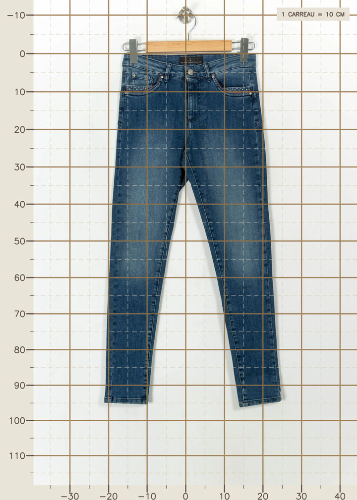 Jean Skinny Bleu - Taille S/36 de la marque IKKS | PARAD113856 - Vendu par Paradigme - Image 4