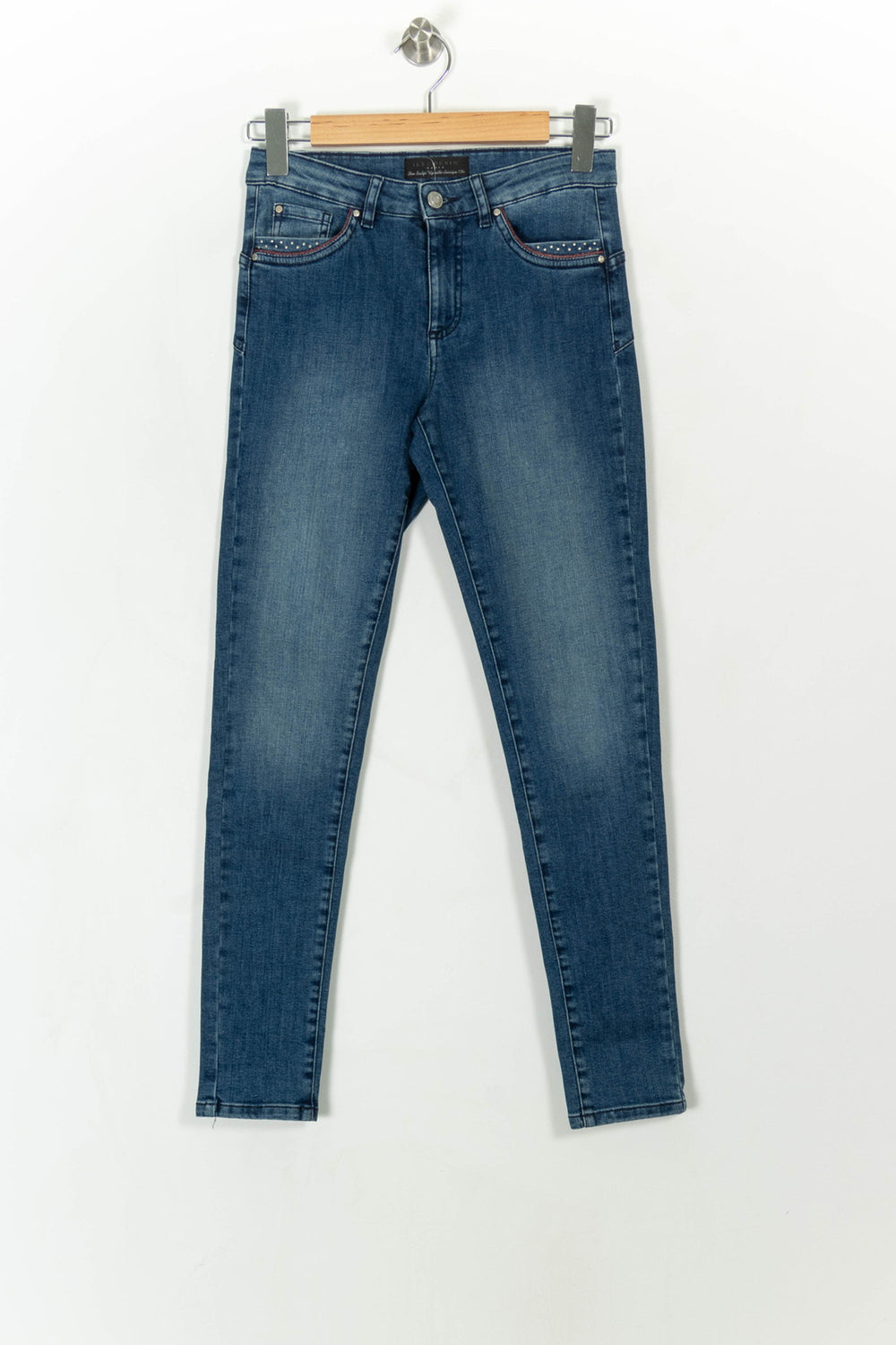 Jean Skinny Bleu - Taille S/36 de la marque IKKS | PARAD113856 - Vendu par Paradigme - Image 2