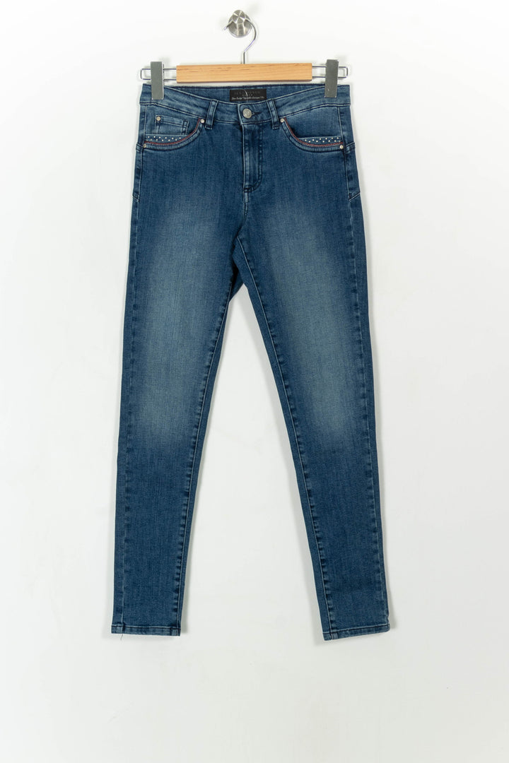 Jean Skinny Bleu - Taille S/36 de la marque IKKS | PARAD113856 - Vendu par Paradigme - Image 2