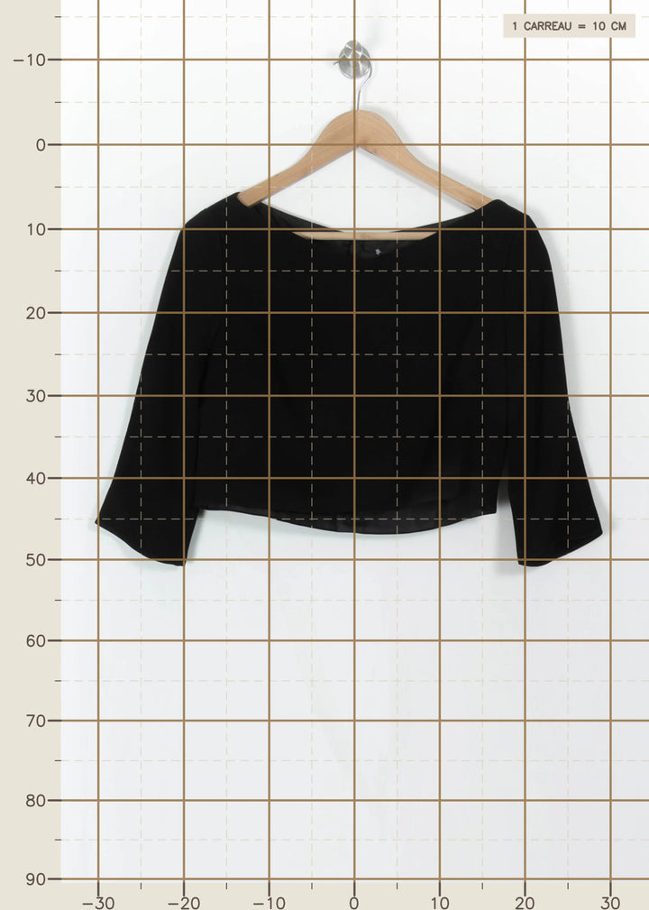 Top Noir - Taille S/36 de la marque Uni Paris | PARAD113861 - Vendu par Paradigme - Image 4