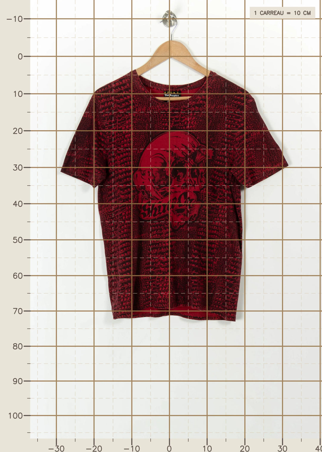 Tee-shirt Rouge et Noir - Taille S/36 de la marque The Kooples - Sport | PARAD113864 - Vendu par Paradigme - Image 4