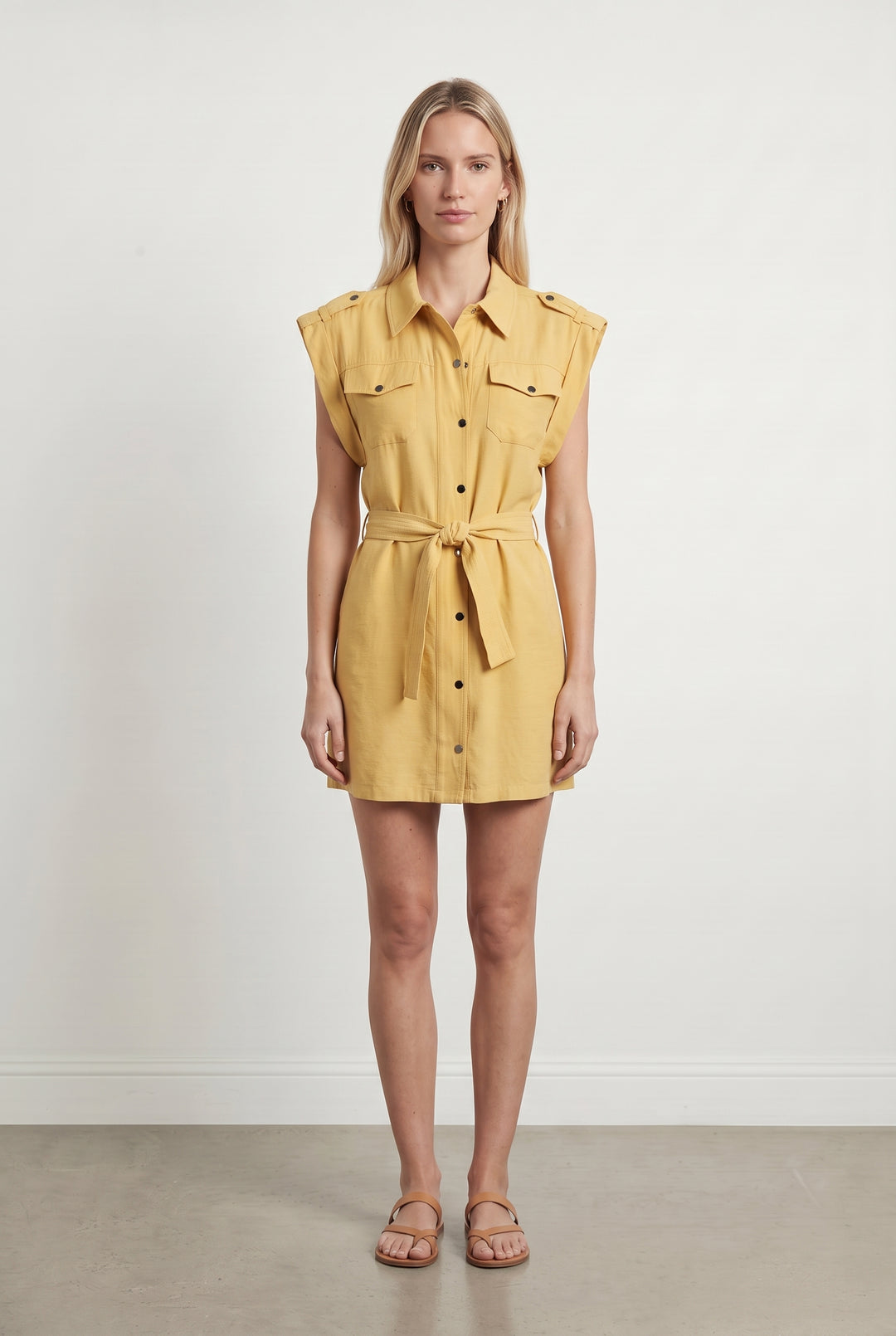 Robe Chemise Jaune - Taille S/36 de la marque ba&amp;sh | PARAD113865 - Vendu par Paradigme - Image 1