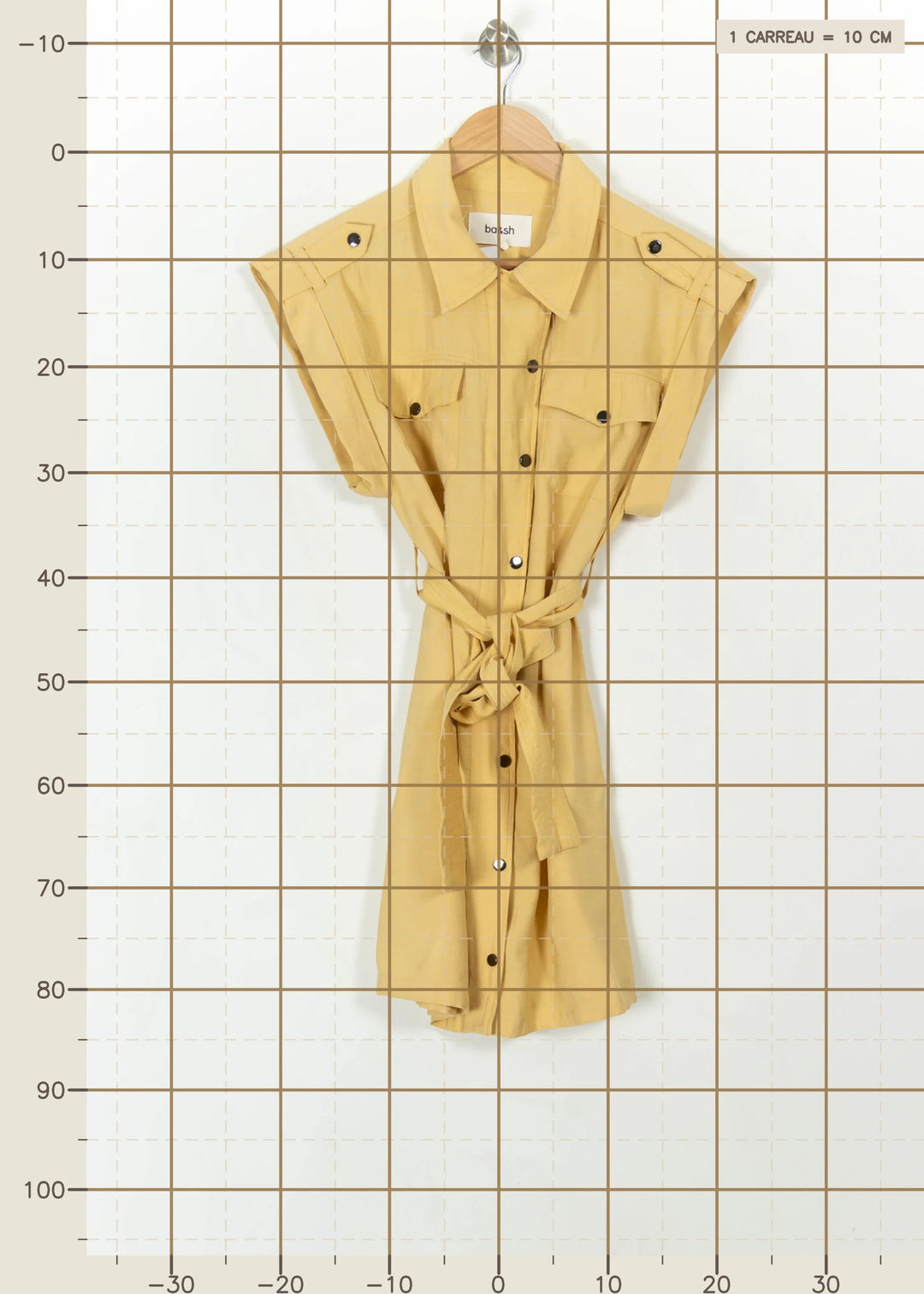 Robe Chemise Jaune - Taille S/36 de la marque ba&amp;sh | PARAD113865 - Vendu par Paradigme - Image 4
