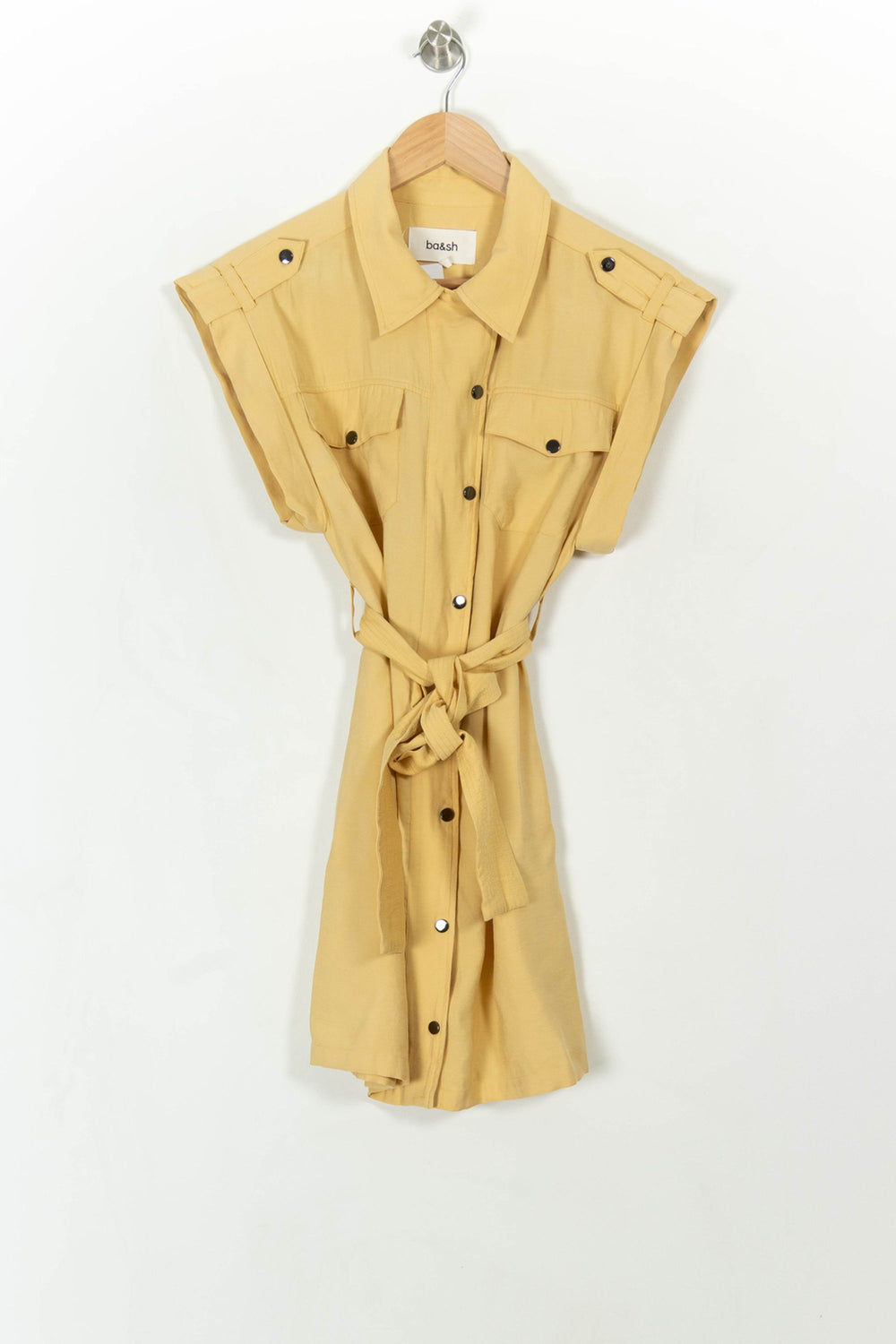 Robe Chemise Jaune - Taille S/36 de la marque ba&sh | PARAD113865 - Vendu par Paradigme - Image 2