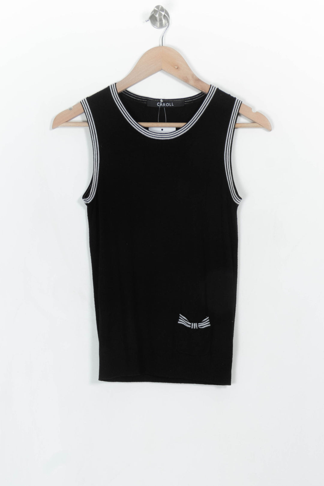 Débardeur Noir et Blanc - Taille S/36 de la marque Caroll | PARAD113866 - Vendu par Paradigme - Image 2