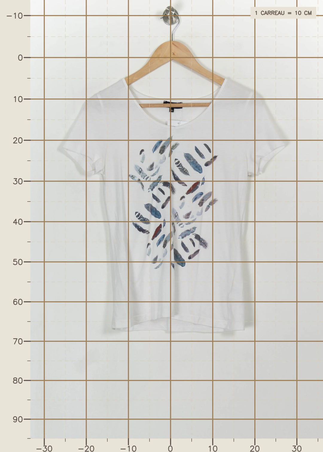 Tee-shirt Blanc - Taille S/36 de la marque Caroll | PARAD113867 - Vendu par Paradigme - Image 4
