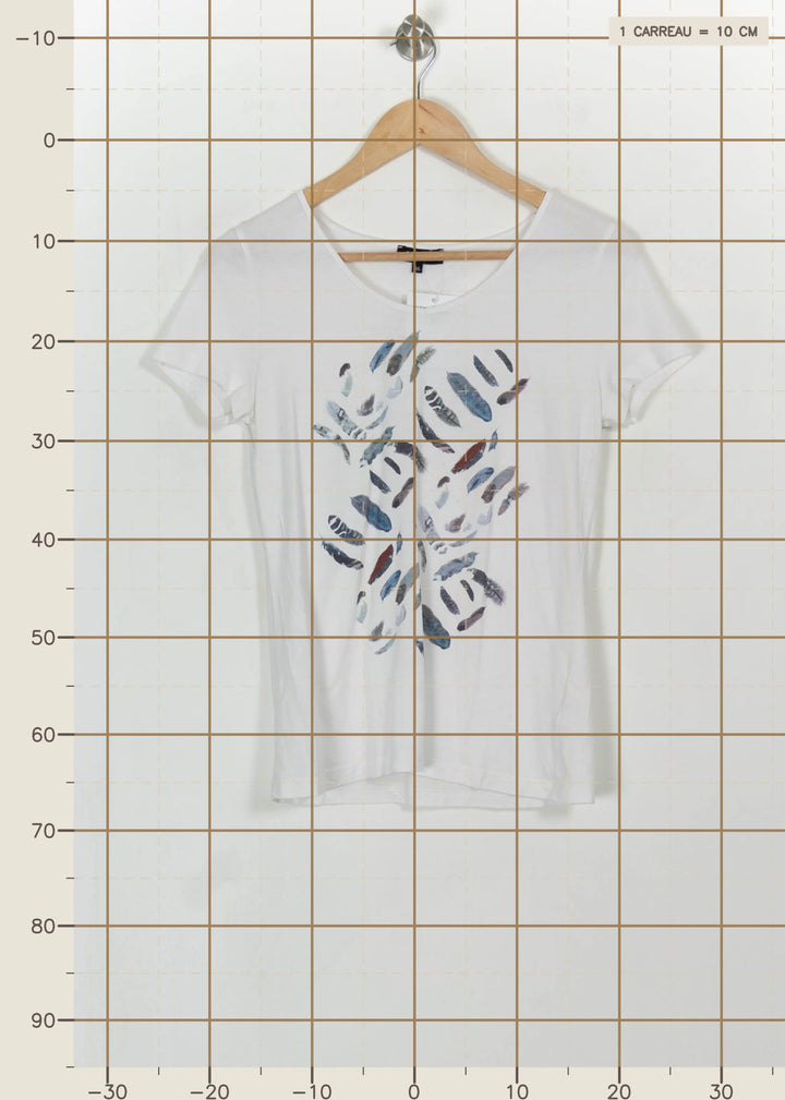 Tee-shirt Blanc - Taille S/36 de la marque Caroll | PARAD113867 - Vendu par Paradigme - Image 4