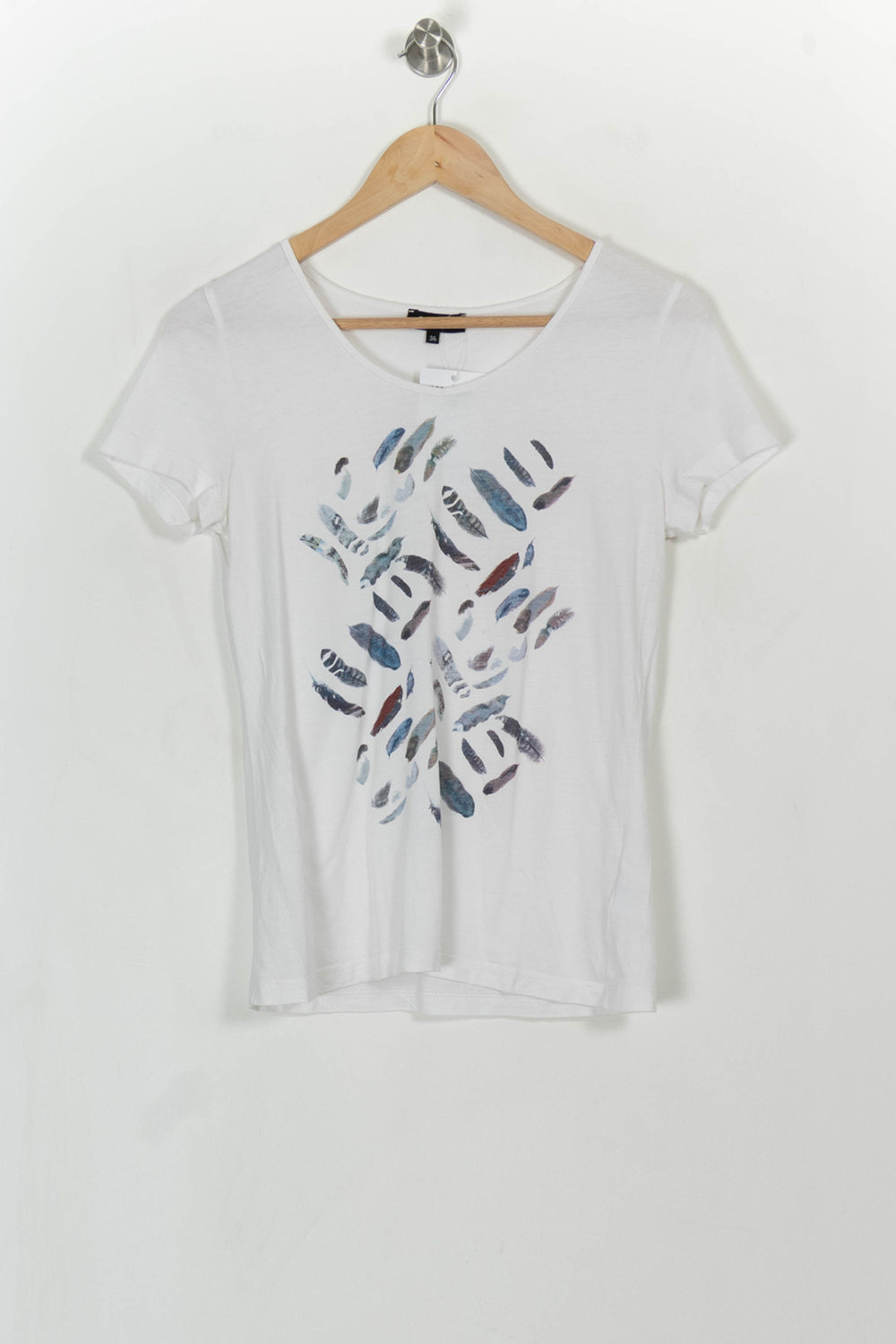 Tee-shirt Blanc - Taille S/36 de la marque Caroll | PARAD113867 - Vendu par Paradigme - Image 2