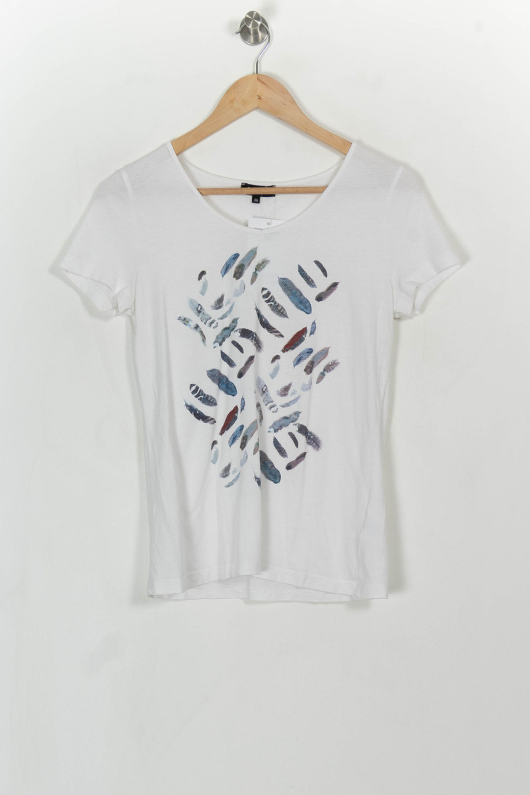 Tee-shirt Blanc - Taille S/36 de la marque Caroll | PARAD113867 - Vendu par Paradigme - Image 2