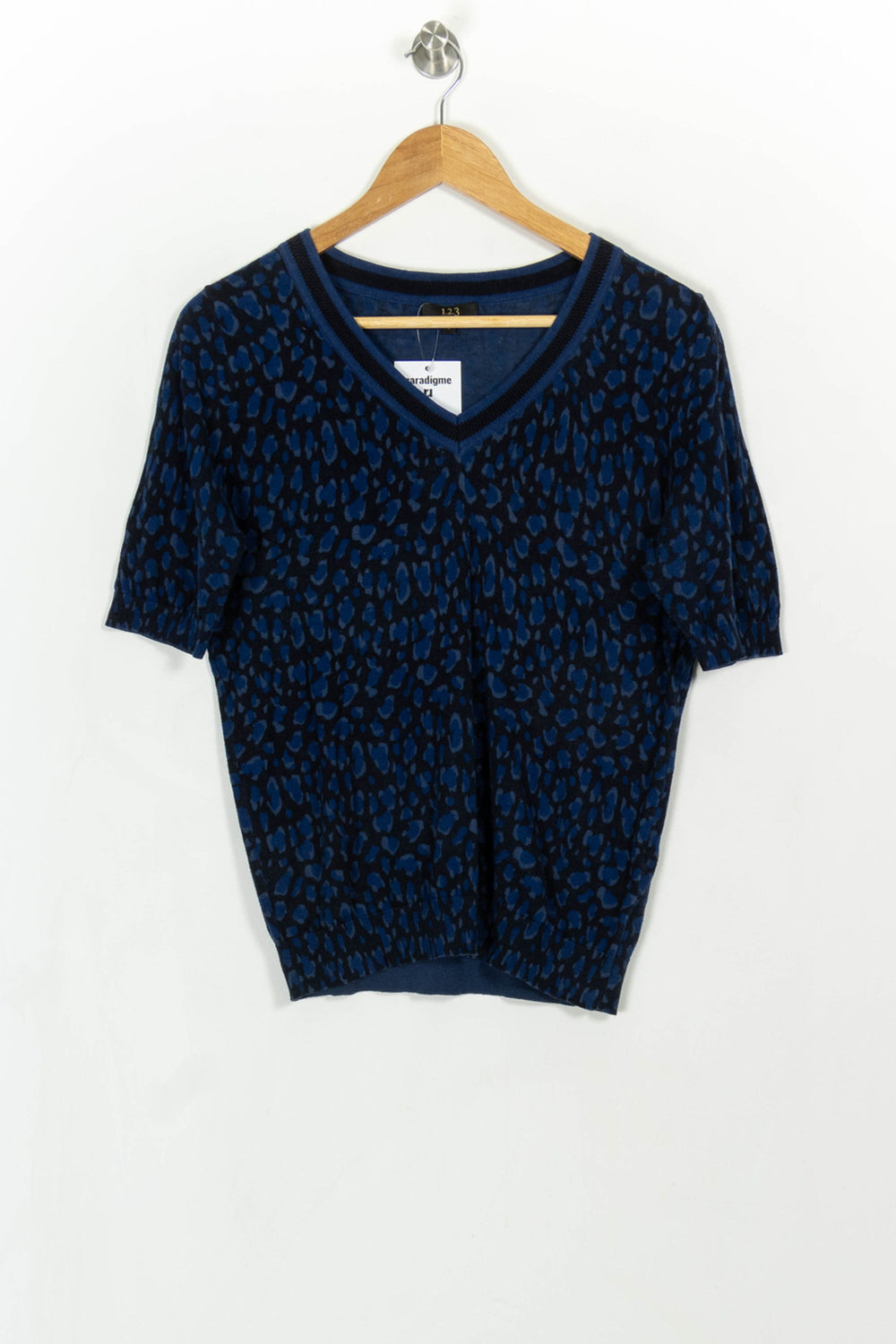Pull Bleu et Noir - Taille L/40 de la marque Maison 123 | PARAD113869 - Vendu par Paradigme - Image 2