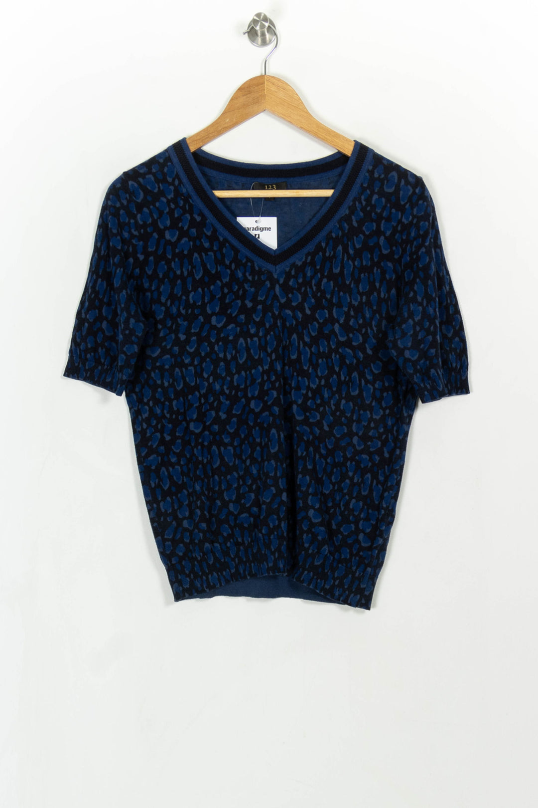 Pull Bleu et Noir - Taille L/40 de la marque Maison 123 | PARAD113869 - Vendu par Paradigme - Image 2