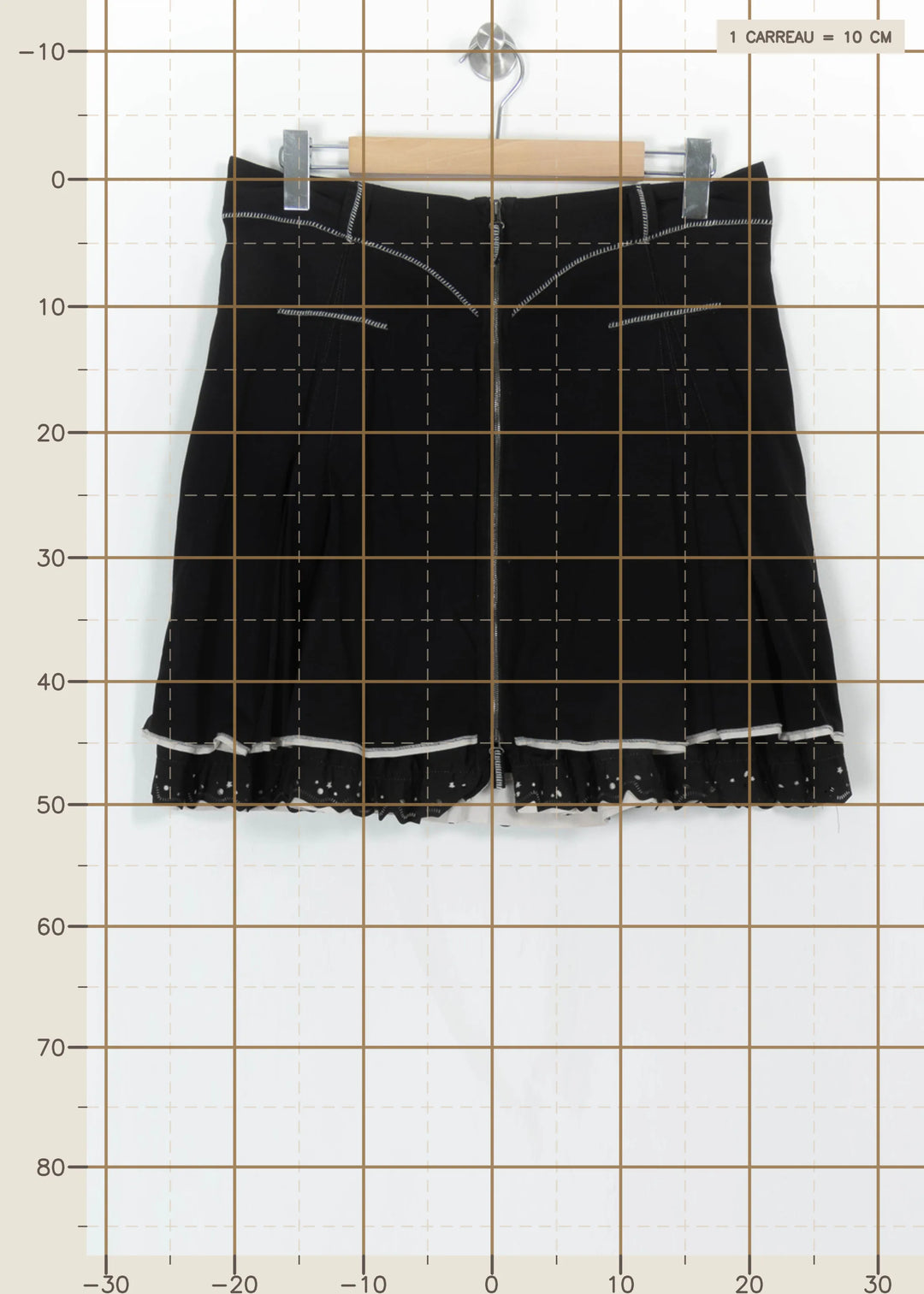 Jupe Courte Noire - Taille XL/42 de la marque Indies | PARAD113870 - Vendu par Paradigme - Image 4