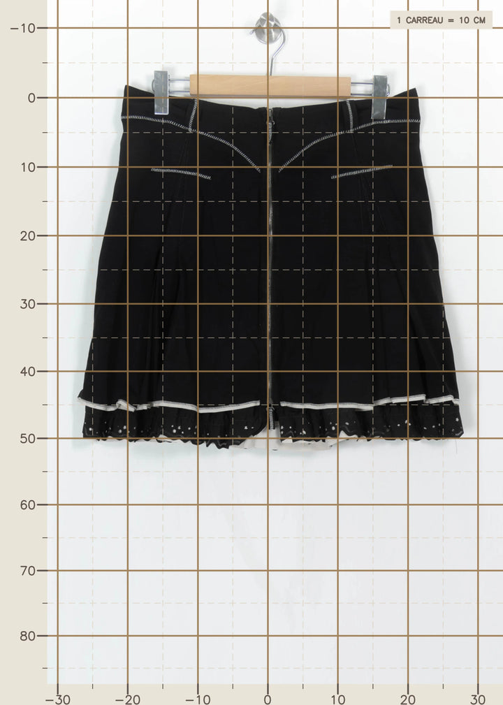 Jupe Courte Noire - Taille XL/42 de la marque Indies | PARAD113870 - Vendu par Paradigme - Image 4