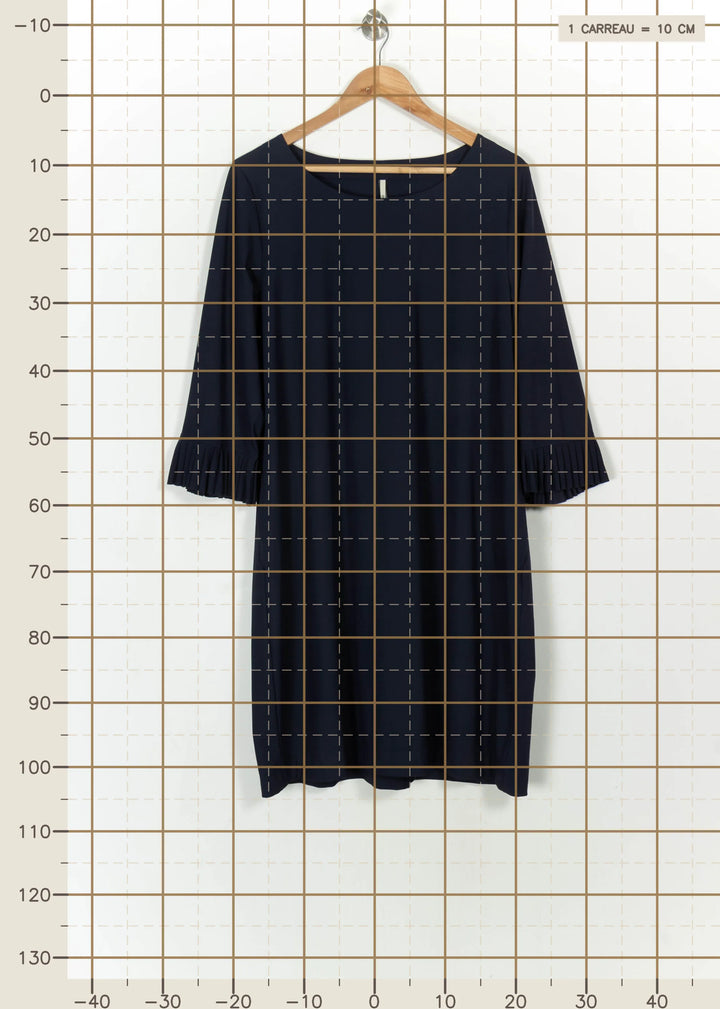 Robe Droite Bleue - Taille XXL/44 de la marque Indies | PARAD113872 - Vendu par Paradigme - Image 4