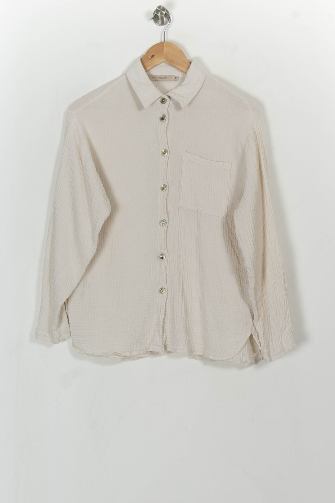 Chemisier Blanc - Taille M/38 de la marque La Fée Maraboutée | PARAD113876 - Vendu par Paradigme - Image 2