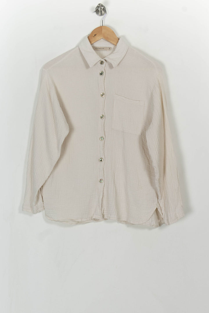 Chemisier Blanc - Taille M/38 de la marque La Fée Maraboutée | PARAD113876 - Vendu par Paradigme - Image 2