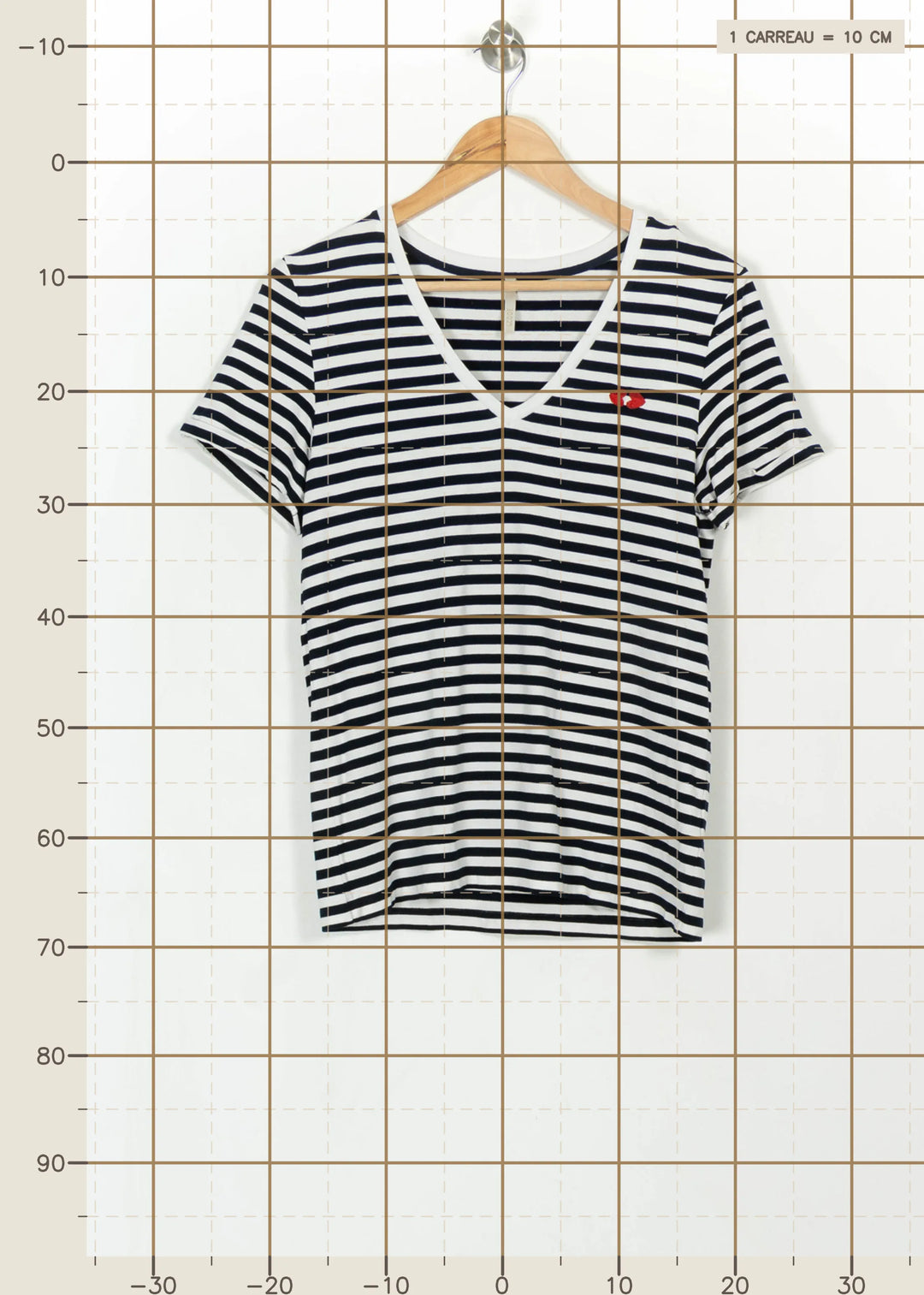 Tee-shirt Rayé Noir et Blanc - Taille S/36 de la marque I.Code | PARAD113878 - Vendu par Paradigme - Image 4