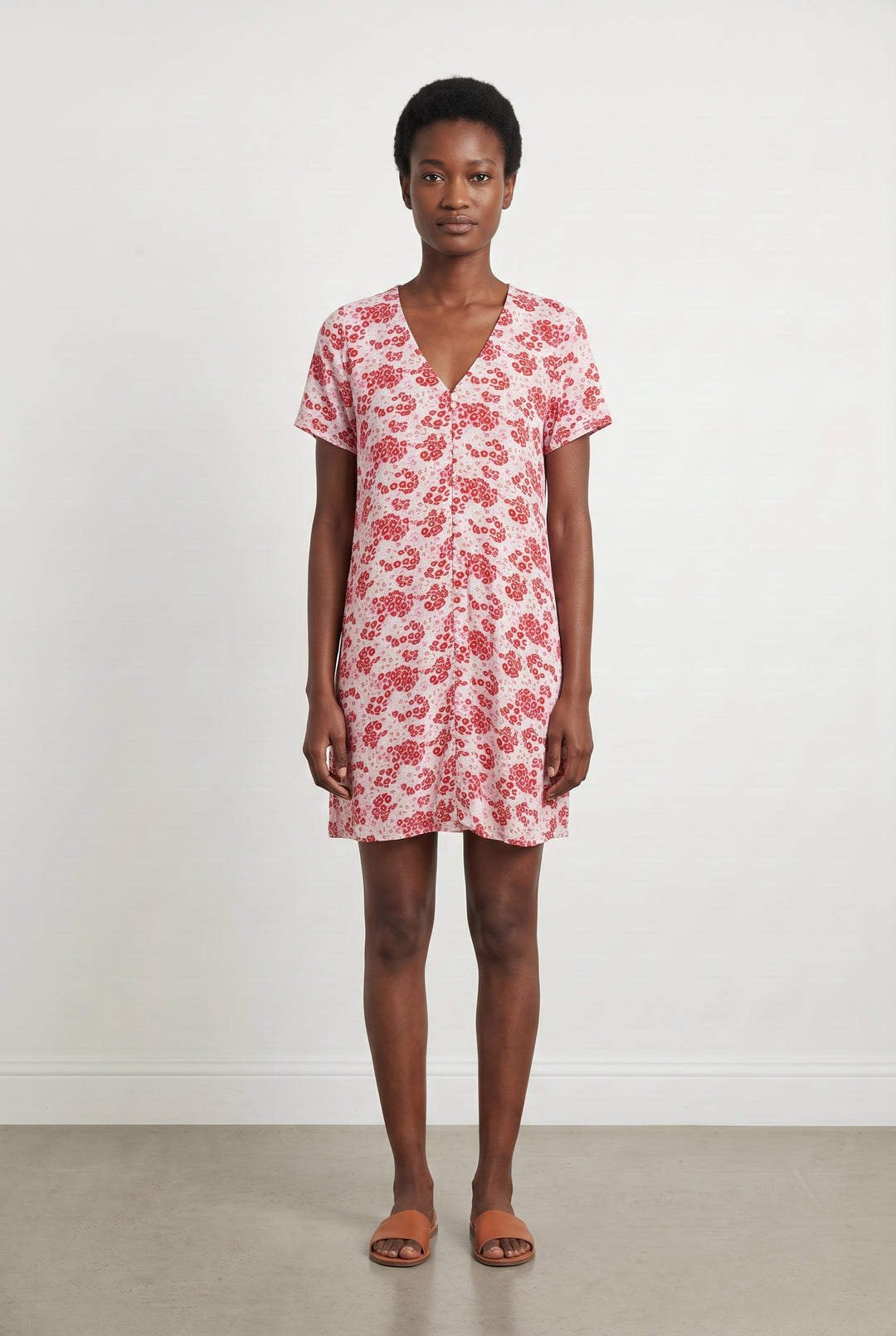 Robe Fleurie Rose et Rouge - Taille XS/34 de la marque Karl Marc John | PARAD113880 - Vendu par Paradigme - Image 1