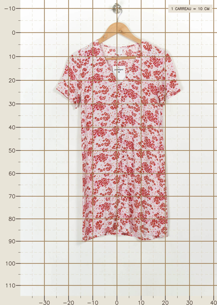 Robe Fleurie Rose et Rouge - Taille XS/34 de la marque Karl Marc John | PARAD113880 - Vendu par Paradigme - Image 4
