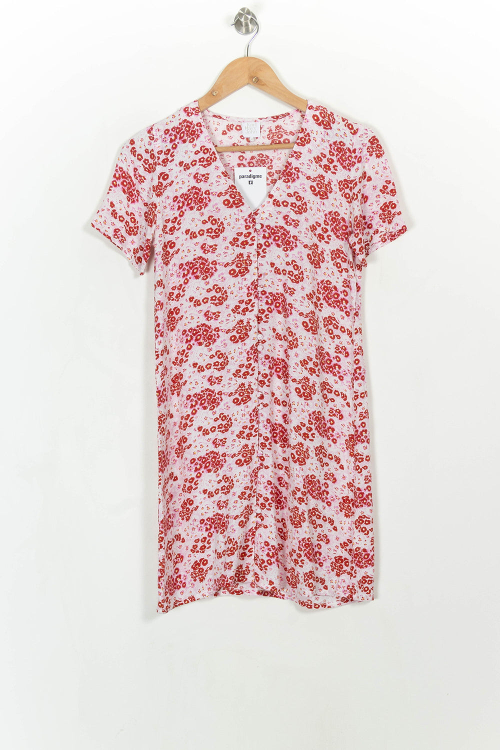 Robe Fleurie Rose et Rouge - Taille XS/34 de la marque Karl Marc John | PARAD113880 - Vendu par Paradigme - Image 2