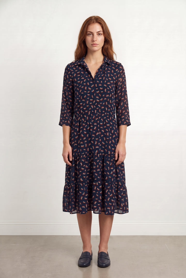 Robe Midi Bleue et Rouge - Taille M/38 de la marque Gerard Darel | PARAD113881 - Vendu par Paradigme - Image 1