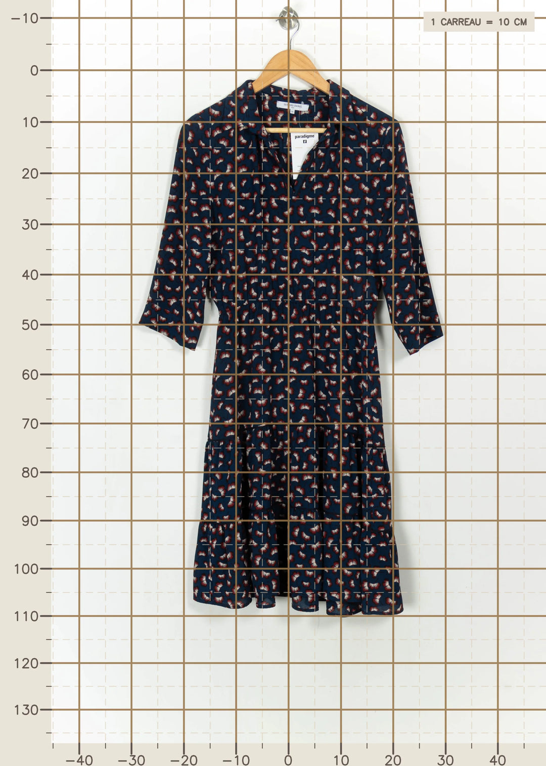 Robe Midi Bleue et Rouge - Taille M/38 de la marque Gerard Darel | PARAD113881 - Vendu par Paradigme - Image 4