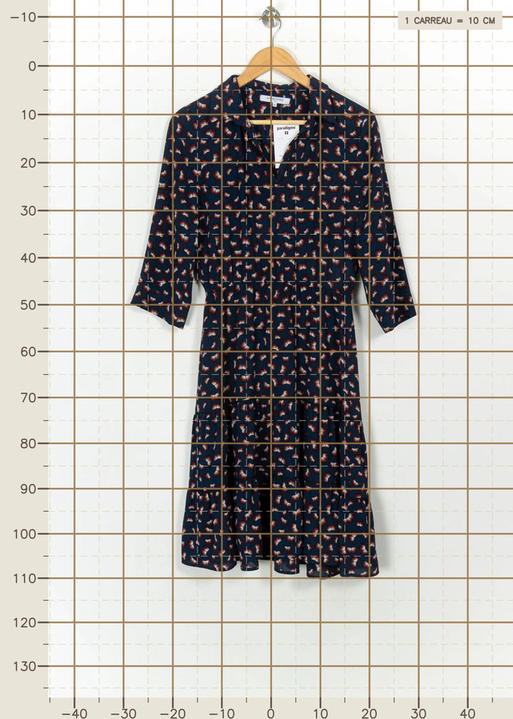 Robe Midi Bleue et Rouge - Taille M/38 de la marque Gerard Darel | PARAD113881 - Vendu par Paradigme - Image 4