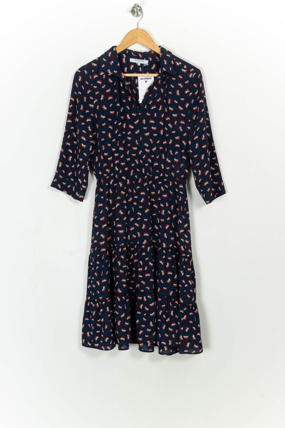 Robe Midi Bleue et Rouge - Taille M/38 de la marque Gerard Darel | PARAD113881 - Vendu par Paradigme - Image 2
