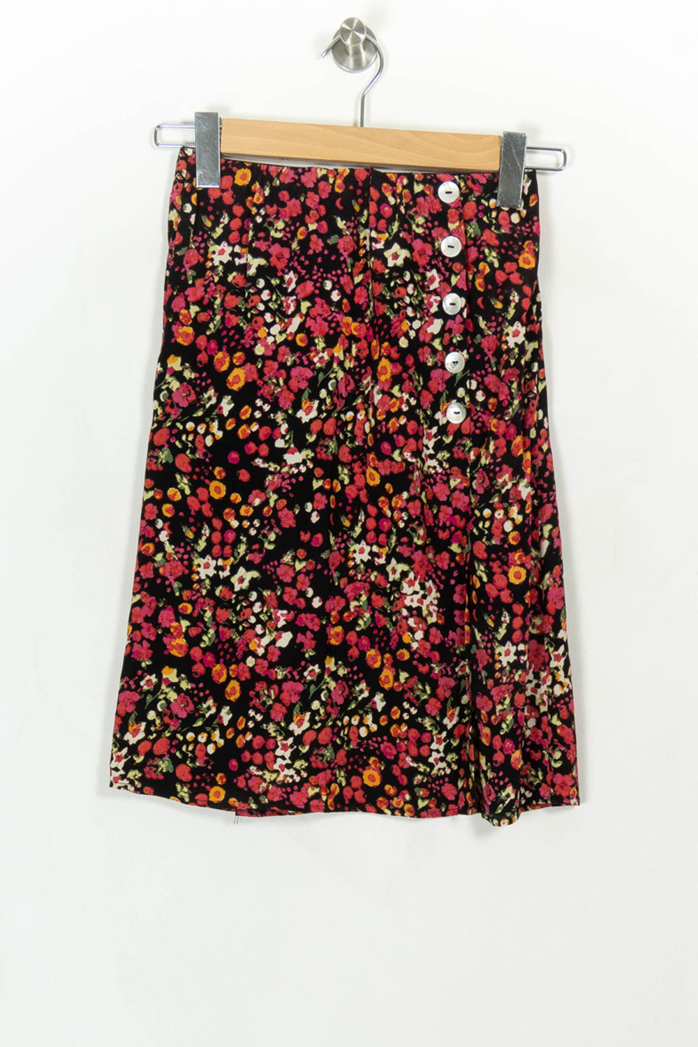 Jupe Fleurie Noire et Rouge - Taille XS/34 de la marque Karl Marc John | PARAD113883 - Vendu par Paradigme - Image 2