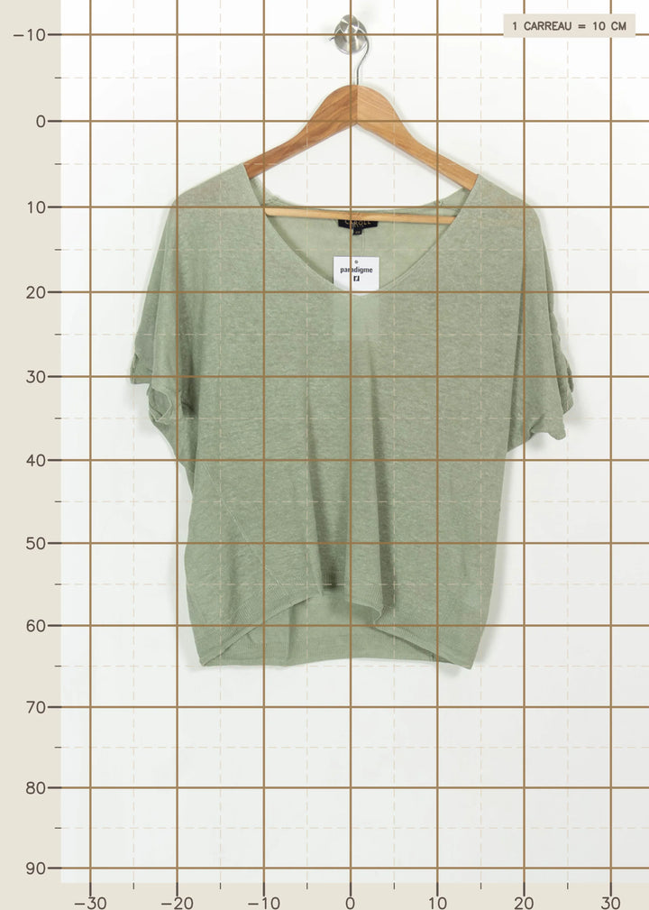 T-shirt Vert - Taille S/36 de la marque Caroll | PARAD113885 - Vendu par Paradigme - Image 4