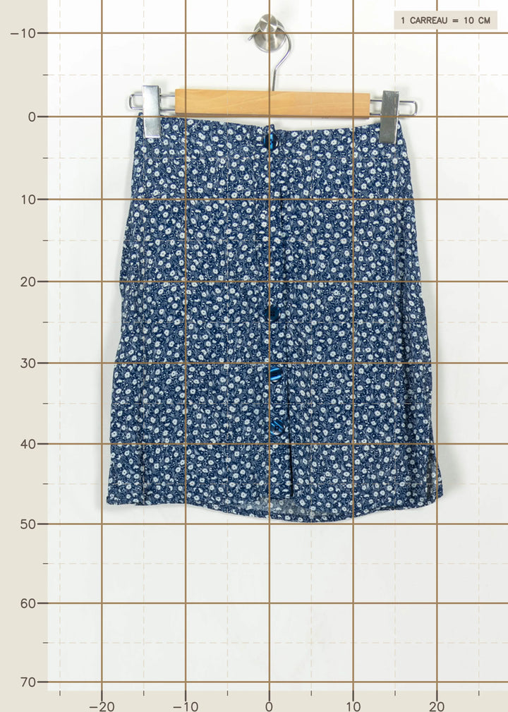 Jupe Fleurie Bleue et Blanche - Taille XS/34 de la marque Karl Marc John | PARAD113886 - Vendu par Paradigme - Image 4