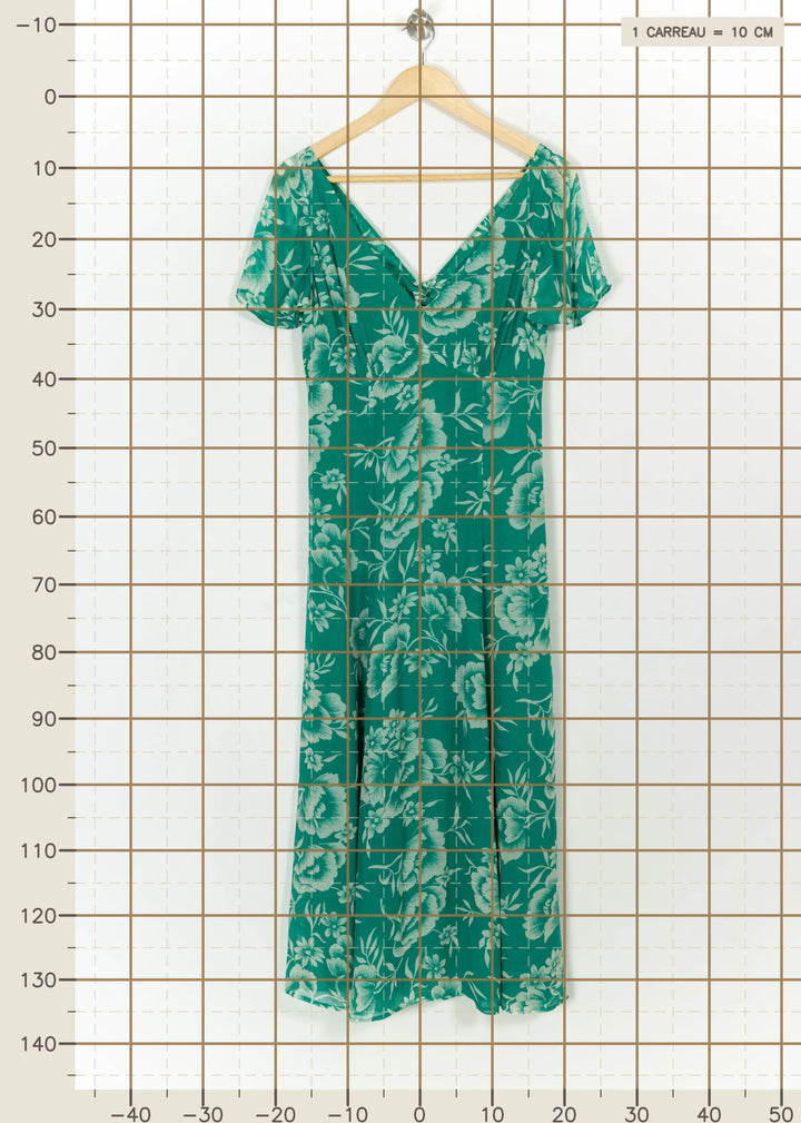 Robe Longue Verte et Blanche - Taille M/38 de la marque Petite Mendigote | PARAD113889 - Vendu par Paradigme - Image 4