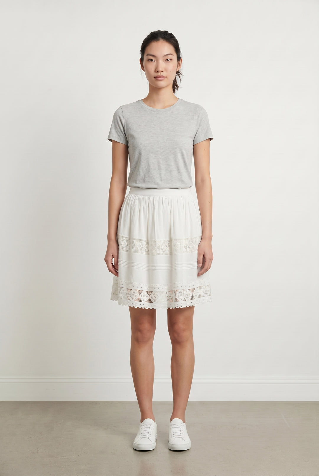 Jupe Courte Blanche - Taille S/36 de la marque Suncoo | PARAD113893 - Vendu par Paradigme - Image 1