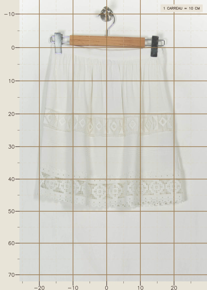 Jupe Courte Blanche - Taille S/36 de la marque Suncoo | PARAD113893 - Vendu par Paradigme - Image 4