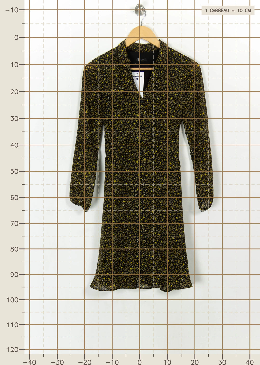 Robe Midi Noire et Jaune - Taille XS/34 de la marque One Step | PARAD113894 - Vendu par Paradigme - Image 4