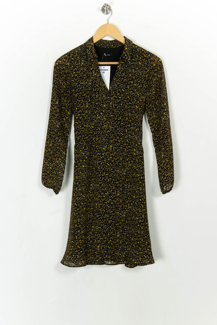 Robe Midi Noire et Jaune - Taille XS/34 de la marque One Step | PARAD113894 - Vendu par Paradigme - Image 2