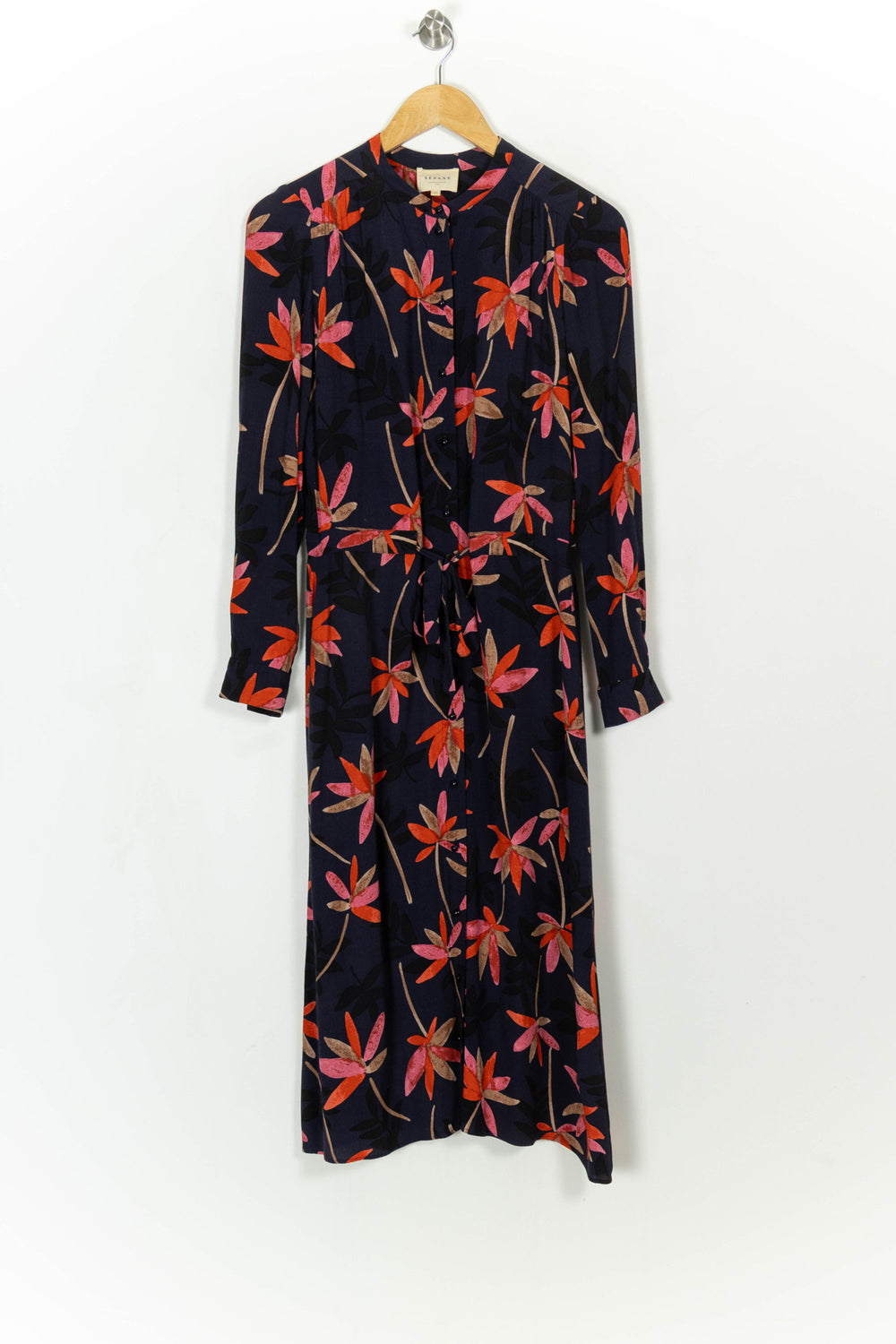 Robe Longue Bleu Marine et Rouge - Taille XS/34 de la marque Sézane | PARAD113895 - Vendu par Paradigme - Image 2