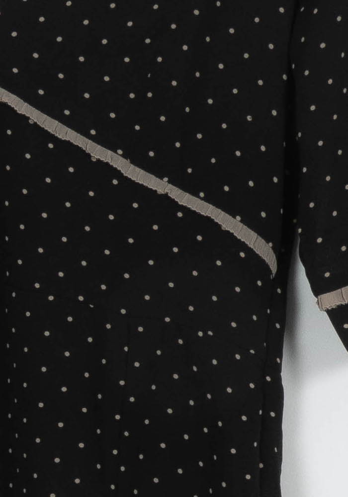 Robe Courte Noire à Pois Blancs - Taille M/38 de la marque Grace &amp; Mila | PARAD113897 - Vendu par Paradigme - Image 3